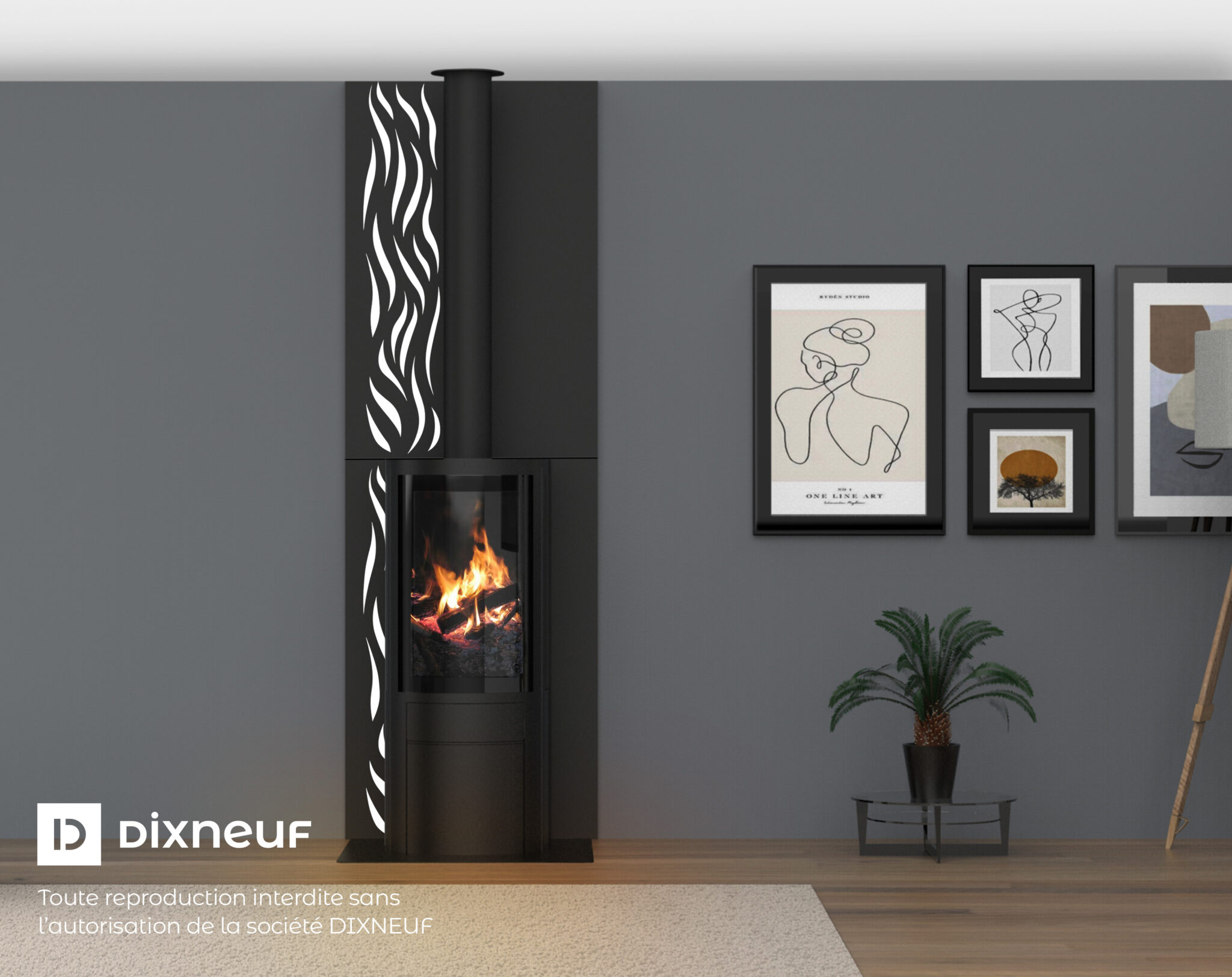 Plaque De Protection Murale Pour Poêle à Bois