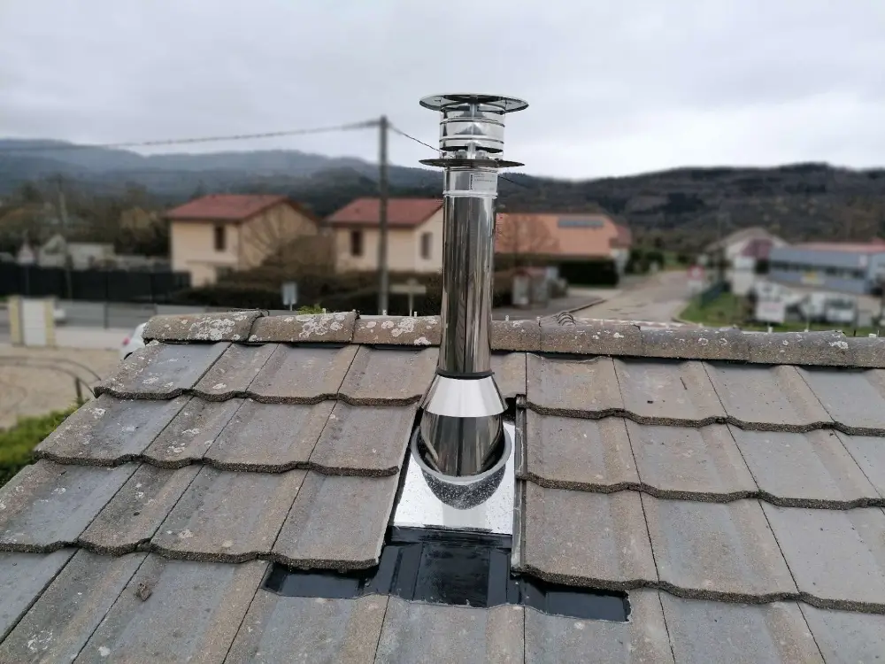 Sortie de toit en inox : modèle Sileo en diamètre 100 de la marque Dixneuf